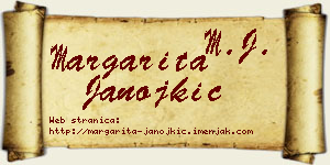 Margarita Janojkić vizit kartica